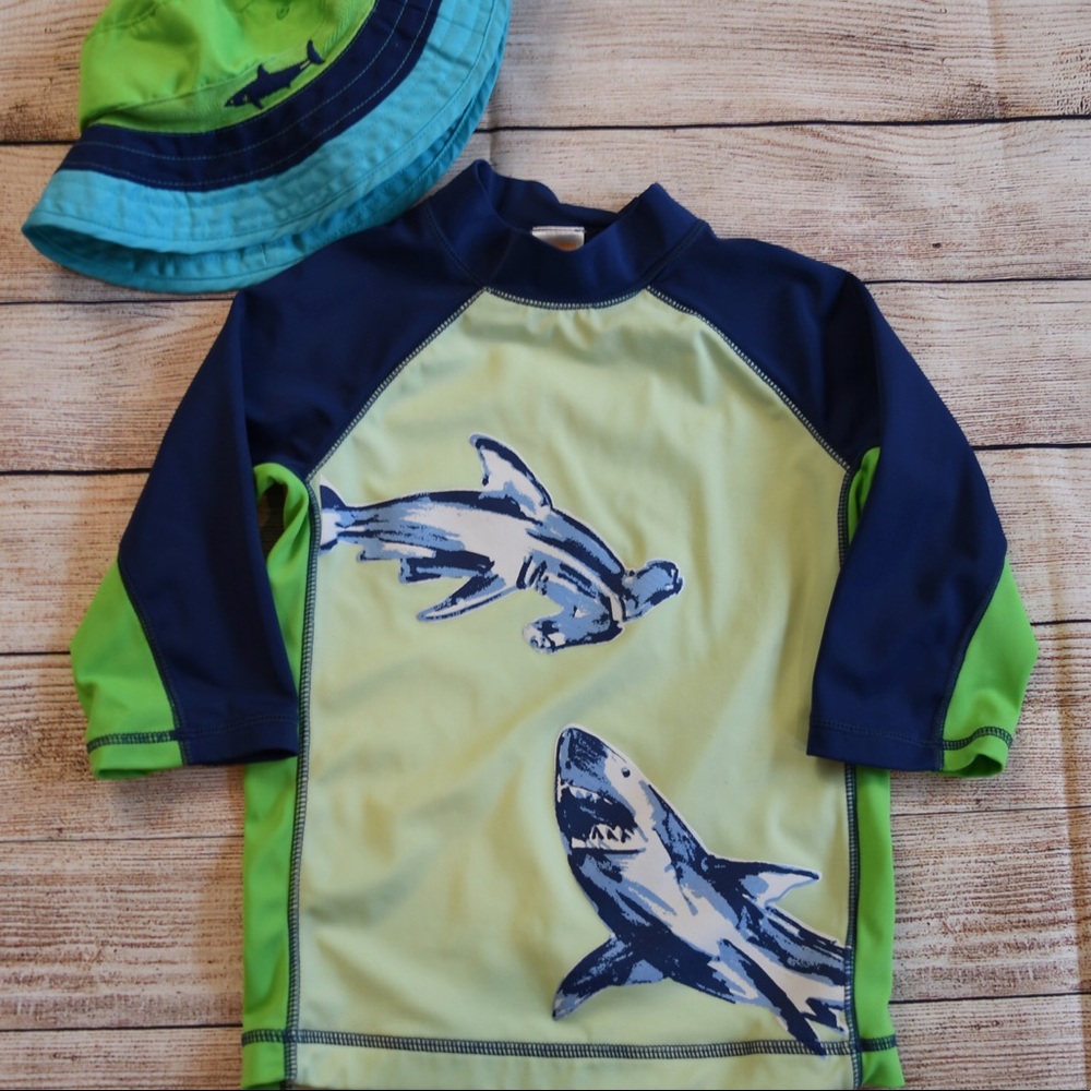 Gymboree Swim Shirt and Hat Size 5